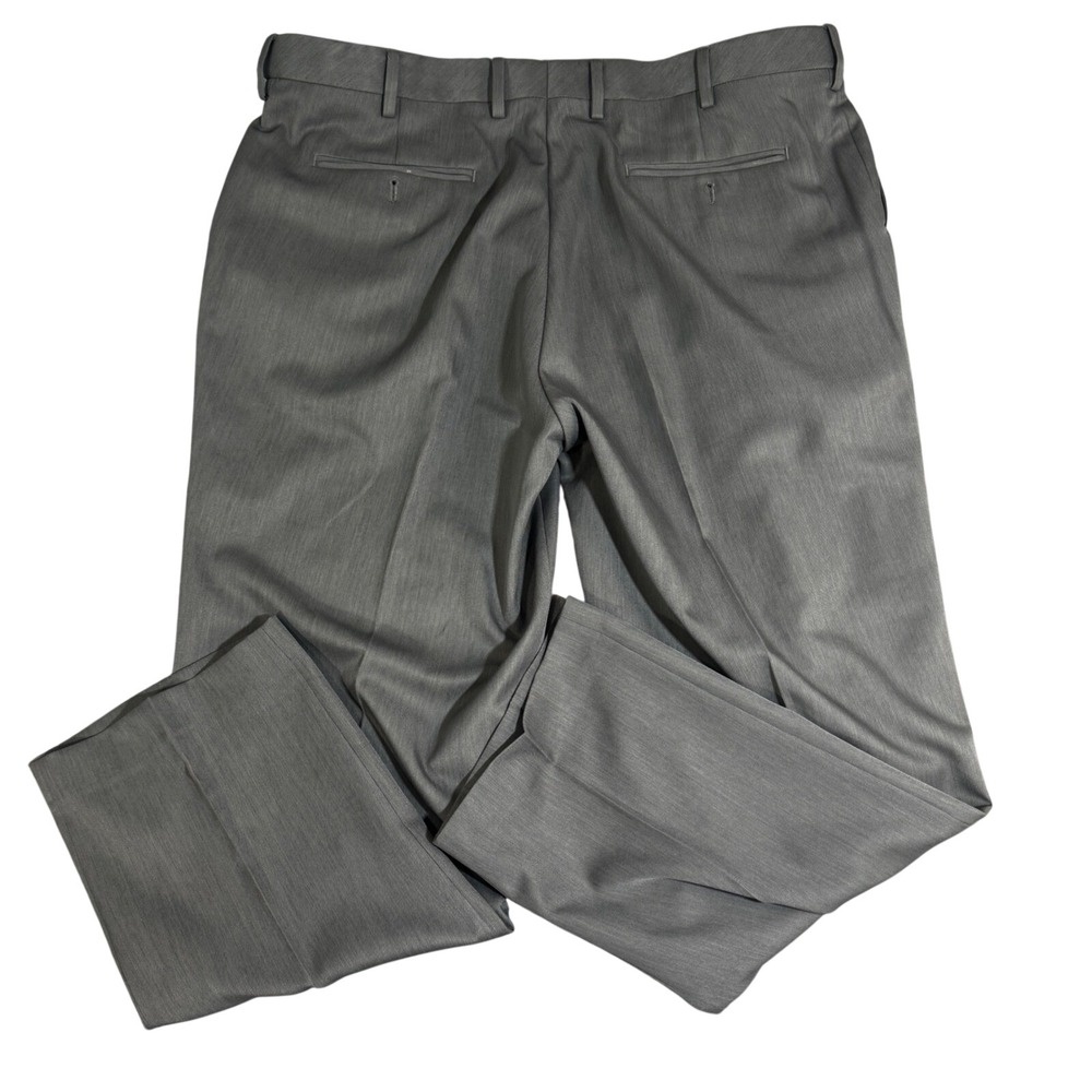 Saddlebred Mens Gray Dress Pants Flat Front Trousers 40x29 10-10834 Business‎ - Picture 8 of 8